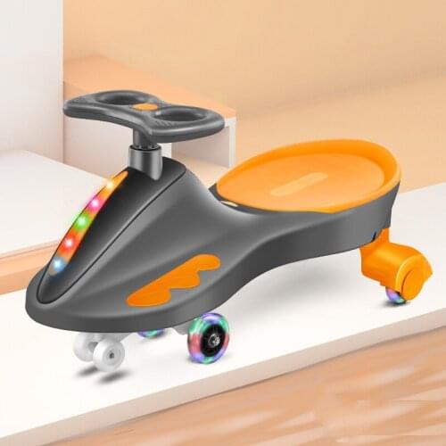 Baby Swing Car Anti-Rollover Universal Wheel Baby Swing Walker Car Music Light 1-6 Years Old Scooter Adults Can Sit