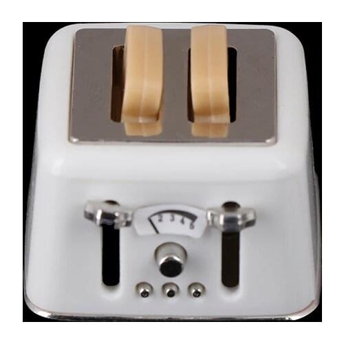 Scale 1:12 Bread Machine With Toast Miniature Doll houses Cute Decorations Toaster 1/12 Dollhouse Mini Accessories