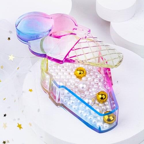 Ice Cream Shape Storage Box Resin Mold for DIY Uv Expoy Jewelry Making Finding Decorative Craft
