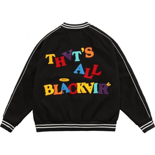 LACIBLE Men Bomber Jacket Hip Hop Harajuku Streetwear Embroidery Baseball Jacket Coat 2021 Autumn Casual Varsity Jacket Outwear