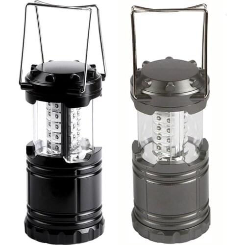30LED Camping Tent Lamp Waterproof Collapsible Light Battery Power Emergency Working Lights Portable Lantern Outdoor Flashlight