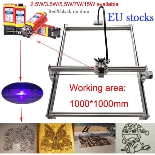 Ship from EU 15w laser cutting machine TTL PMW control 1000*1000 15/5.5/3.5W laser engraving machine 3.5w laser carving machine