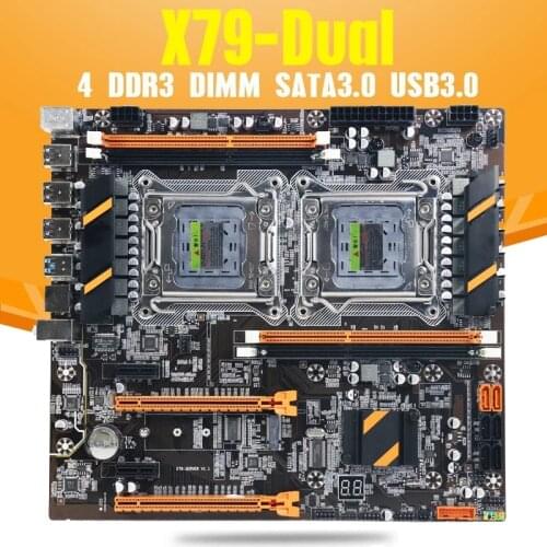 X79 Dual CPU LGA2011 Motherboard E5 4×DDR3 DIMM Desktop Computer Mainboard M.2