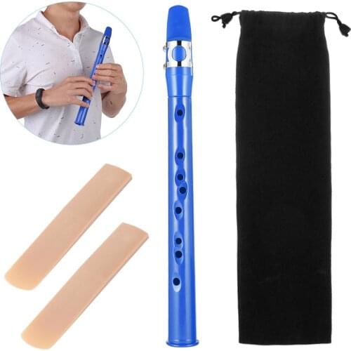 Mini Pocket Bb Saxophone Alto Mouthpiece ABS Sax with 2 Reeds Woodwind Musical Instruments Accessaries