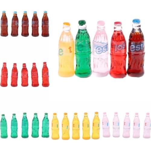5Pcs Miniature Drink Play Food Doll House Kitchen Toys For 1:12 Scale Mini Soda Cola Model Dollhouse