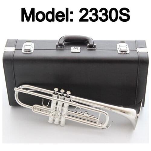 Music Fancier Club Bb Trumpet 2330S Silver Plated Music Instruments Profesional Trumpets Student Included Case Mouthpiece