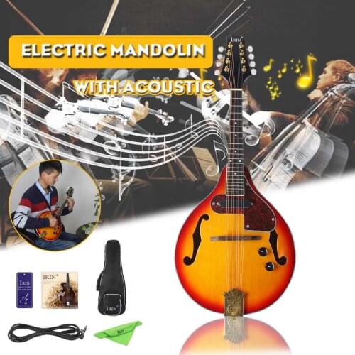 NEW Rosewood 8-String Electric Mandolin A Style Rosewood Fingerboard Adjustable String Instrument with Cable Strings Picks Bag