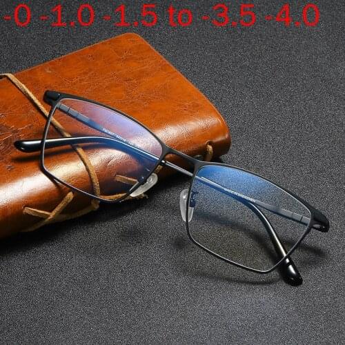 MINCL Nearsighted Half Frame Glasses Frames Men Women Optical Fashion Men Photochromic Myopia Glasses with Box NX