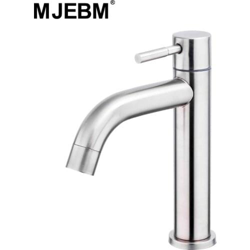 304 stainless steel single cold bathroom sink faucet basin faucet accessories bathroom faucet