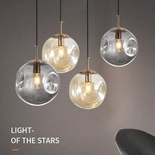 Luminaire industrial lamp glass bedroom Home Decoration E27 Light Fixture hanglamp luminaire suspendu