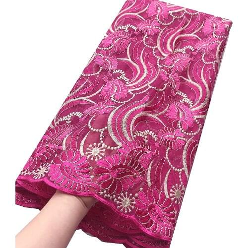 Tulle Fabric African Lace Fabric 2021 Italian Design Swiss French Net Lace Fabric Pink Purple Green Nigerian Guipure Cord Lace