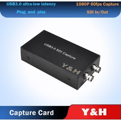 USB3.0 60FPS SDI HDMI-compatible Video Capture Box HD Grabber Dongle Game Live Stream Broadcast 1080P OBS vMix Wirecast Xsplit