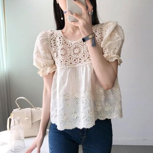 VOXYMOVOXY Women's Shirts With Embroidery