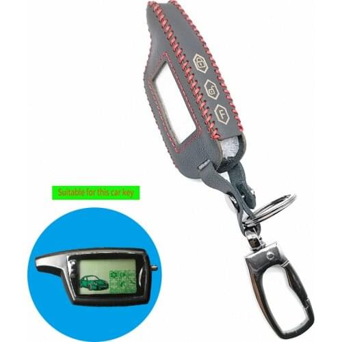 Hgh Quality 100% Leather Case Cover Keychain for Pandora DXL3000 DXL3000 DXL3210 DXL3300 LCD Remote Control