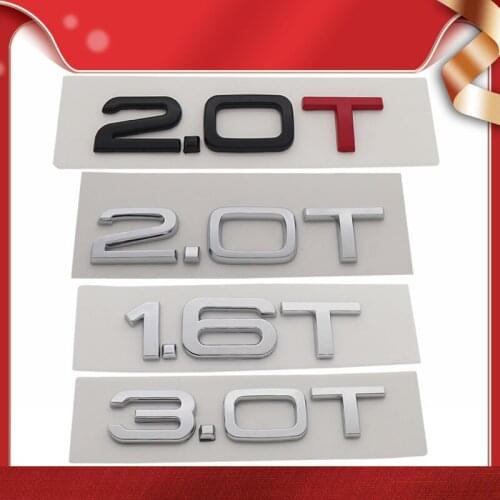 3D Premium 1.6T 2.0T 3.0T T for A1 A3 A4 A5 A6 A7 Q3 Q5 Q7 TT car Hood Fender trunk Tail Rear Bonnet Decal Emblem Badge Sticker