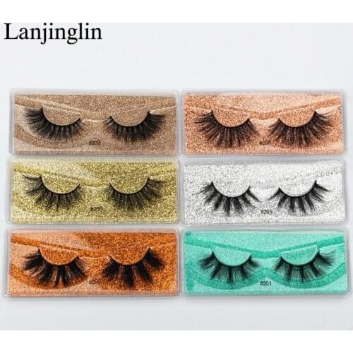 5/50/100 Pairs False Eyelashes Bulk Makeup Tool Natrual Long Dramatic 3D Mink Lashes Extension HandMade Fake Eyelash maquiagem
