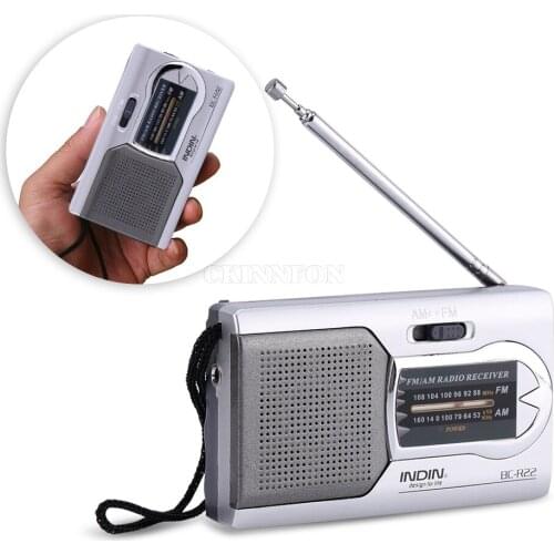 50Pcs/Lot Universal AM/FM Mini Radio Stereo Speakers Receiver BC-R22