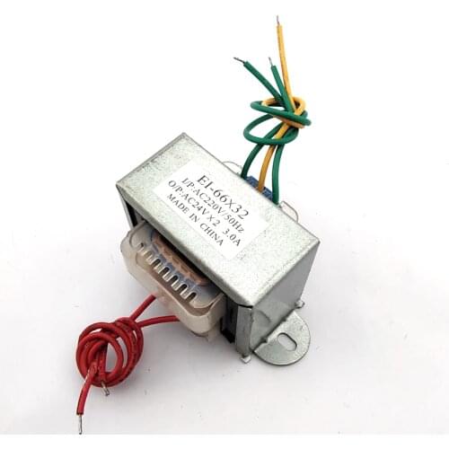 Audio transformer 220V dual 24VAC2A audio power amplifier board power rectifier EI66*32 AC transformer 40W