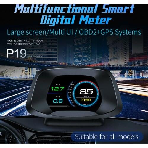 Heads Up Car Display Car Windshield OBD2 Clean DTCS Engine Fault Oversped Alarm HUD OBD Display GPS Car Engine temperature alarm