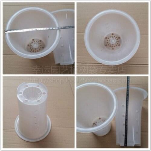 Orchid Flowerpot Decoration Clear Plastic Flowerpot Potted Plant Container Indoor Diameter 18.7 cm / 15.3 cm / 10.5 cm
