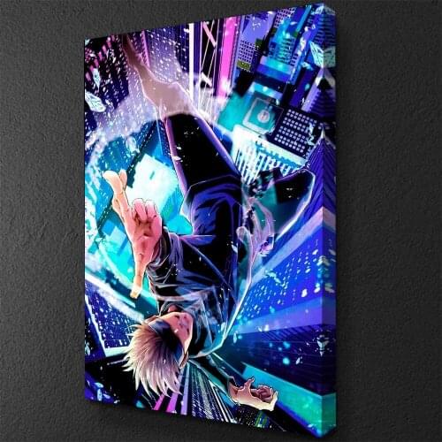 Home Decor Canvas Printed Jujutsu Kaisen Satoru Gojo Anime Poster Painting Modern Wall Art HD Pictures Living Room Modular Frame