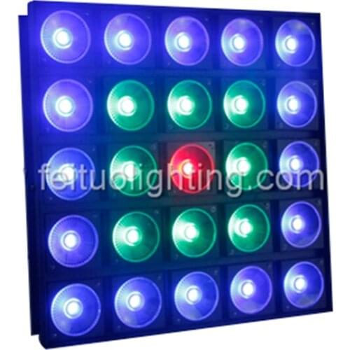 E-2pcs high power led cob matrix light 25X30w 4in1 rgbw quad blinder light