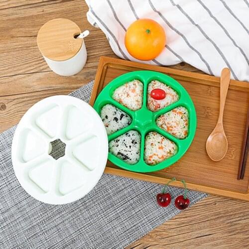DIY Sushi Mold 6 Cavity Triangular Sushi Maker Onigiri Rice Ball Food Press Sushi Kit Japanese Kitchen Bento Accessories