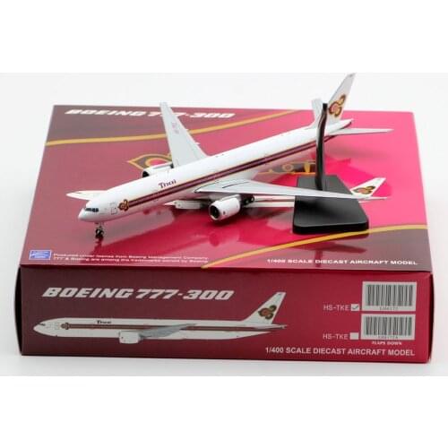1:400 Alloy Collectible Plane Gift JC Wings LH4172 Thai Airways "Star Alliance" Boeing 777-300ER Diecast Aircraft Model HS-TKE