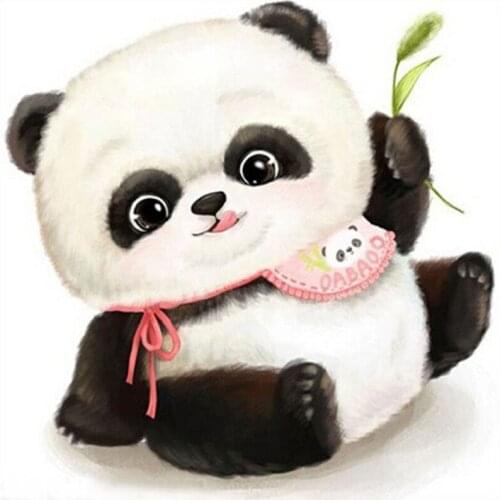 Cute Panda 60x60cm Full Drill 3D DIY Diamond Embroidery Cross Stitch Fashion Diamond Mosaic Pictures Rhinestones Square Drill