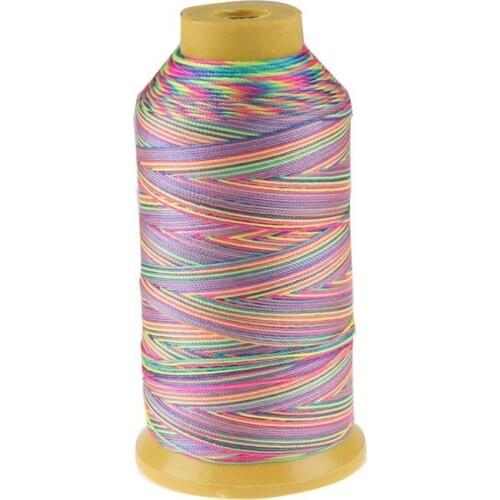 1 Spool Thread 500D/3 High Tenacity Nylon Rainbow Thread Multicolor Machine Sewing Tthread DIY Accessories Free Shipping