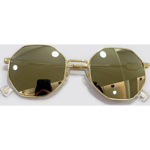Summer Fashion Women Men Polygon Sunglasses Small Oklary Alloy Frame Mirror Gradient UV400 Shades Oculos De Sol Feminino