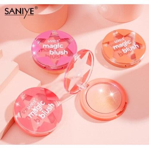 SANIYE Face Blusher Cream Makeup Blush Palette Cheek Contour Blush Cosmetics Blusher Cream Korean Makeup Rouge Tint Blush TSLM2