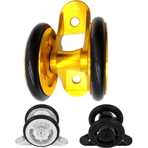 Folding Bike Easy Wheel Bicycle Mudguard Bearing Double Wheel Rear Fender Wheel for Brompton Folding Bicycle Accessories