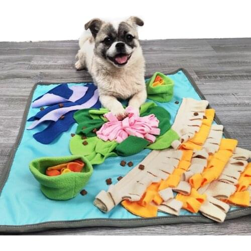 Dog Puzzle Toys Pet Interactive Sniffing Mat Dogs Snuffle Mat Slow Feeder Pad For Encourage Foraging Skills Sniffing Soft Mat