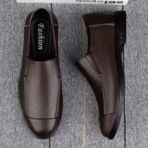 Brand Men Luxury Genuine Leather Shoes Man Fashion Informal Dress Shoes Mens Loafers Casual Business High Quality Driving Flats