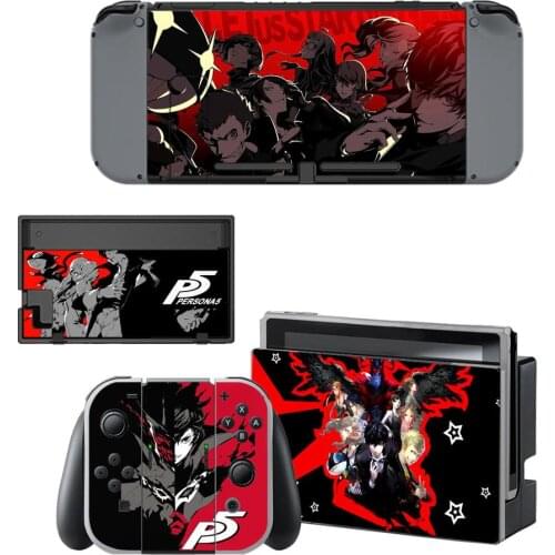 Persona 5 Screen Protector Sticker Skin for Nintendo Switch NS Console Dock Charger Stand Holder Joy-con Controller Vinyl