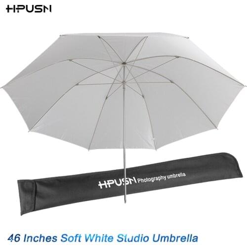 HPUSN 46" 116cm High Quality Speedlite Studio Flash Soft Translucent White Umbrella For Camera SLR Photo Studio Accessories