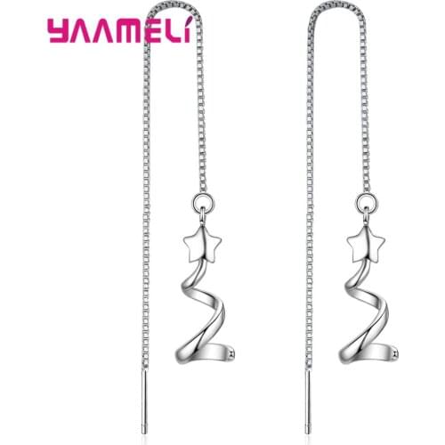 925 Sterling Silver Earrings Wholesale Fashional Elegant Spiral Design Thousand Paper Cranes Drop Earrings Anniverary