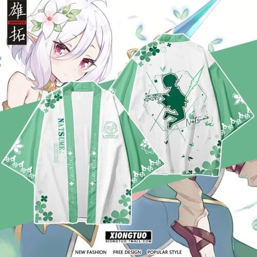 Women/Men Summer Casual Cool Streetwear Natsume Kokoro Kimetsu no Yaiba 3D Printing Japa Anime Kimono Haori Yukata Cosplay