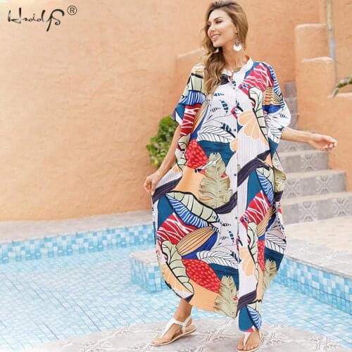 Women Boho Dress Comfort Loungewear Womens Vintage Casual Loose Caftan Beach Wear Long Cover Up Bathing Suit Maxi Dress