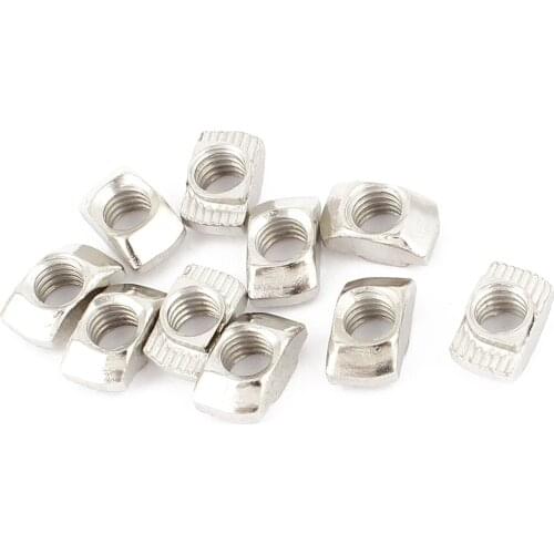 10pcs 20 Series Compatible Drop In Type M5 T Slot Nuts 10mm x 6mm x 4.5mm Dropshipping