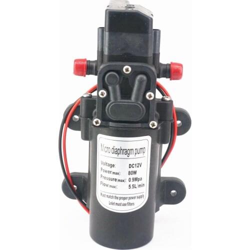 12VDC /24VDC 80W Micro Diaphragm Water Pump Self-priming Booster Pump Automatic Switch 5.5L/Min
