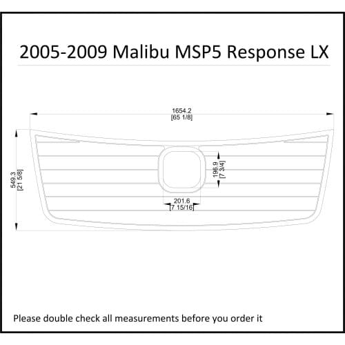 2005-2009 Malibu MSP5 With Hatch Cut Out Swim Platform Pads Boat EVA Teak Decking 1/4" 6mm