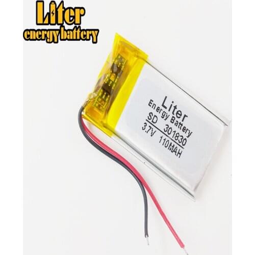 301830 3.7V 110mah Lithium polymer Battery with Protection Board For MP3 MP4 MP5 GPS Digital Products Fr