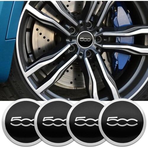 56mm Car Tire Wheel Center Hubcaps Sticker Emblem Badge Cover Accessories for Fiat 500 Bravo Punto Linea Croma 595 Car Styling
