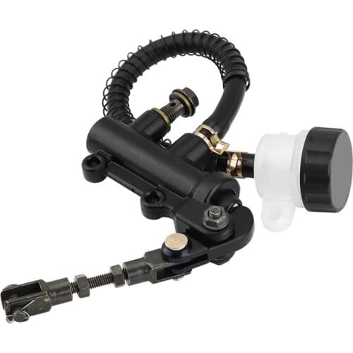 Motorcycle Accessories Folding Rear Foot Brake Hydraulic Master Cylinder Pump Reservoir For Motorbike ATV Dirt Bike-Black