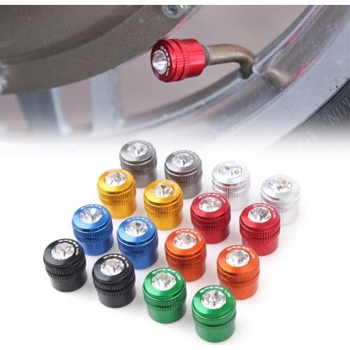 CNC Tyre Dust Air Valve Caps Diamond For Kymco AK550 XSR900/ for Yamaha Tmax 530 Xmax 300 Aluminum Motorcycle Parts