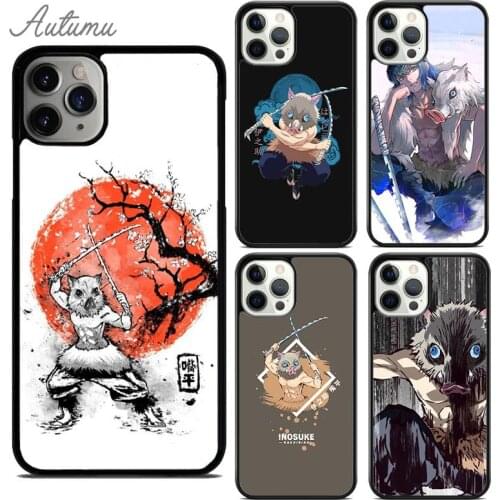 Hashibira Inosuke Demon Slayer Phone Case for iPhone 11 12 Pro Max mini X XR XS SE 2020 5 6S 7 8 Plus Samsung S9 S10 Cover shell