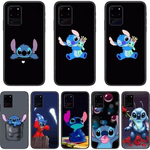 Stitch Phone cover hull For SamSung Galaxy S 6 7 8 9 10 20 Plus Edge E 5G Lite Ultra black soft bumper