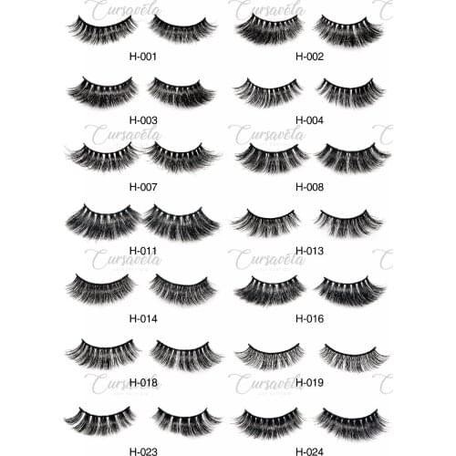 CURSAVELA False Lashes Handmade Reusable Natural Long Makeup Winged Eyelashes 100% Cruelty Free 3D Mink Eyelashes Light weight